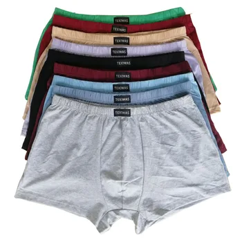 Boxer da uomo di grandi dimensioni in cotone 100% taglie forti pantaloncini di grandi dimensioni biancheria intima di cotone traspirante 5XL 6XL 4 pezzi / lotto 1
