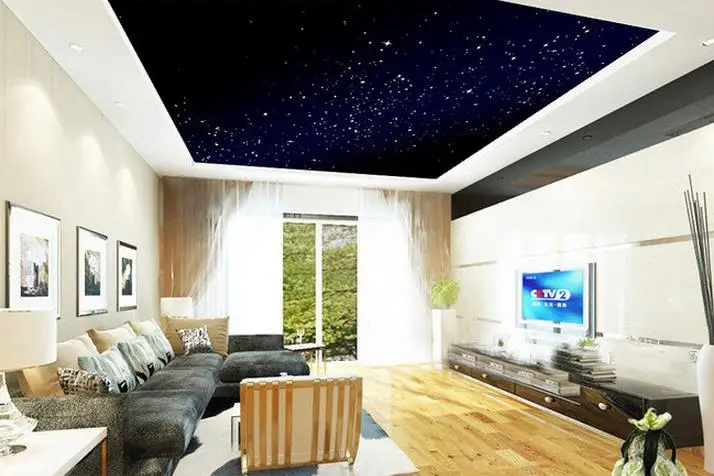 

custom 3d photo wallpaper mural ceiling room on milky way stars painting 3d zenith non-woven mural wallpaper for wall 3d