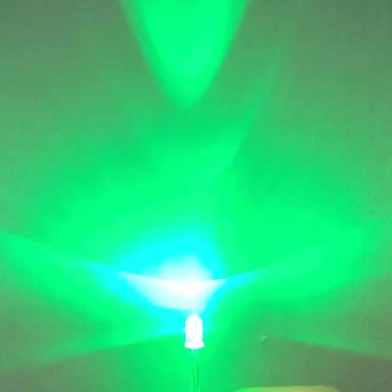 100pcs 5mm Led Diodes Flashing Jade Green Clear Blinking Light 100pcs 5mm Led Diodes Flashing Jade Green Clear Blinking Light Emitting Brightness Flash Blink Diodo 1 5hz