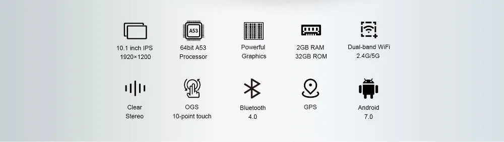 Teclast A10S планшетный ПК 10,1 дюймов MTK8163 четырехъядерный 2 Гб ОЗУ 32 Гб ПЗУ 1920*1200 ips экран Android 7,0 WiFi Bluetooth gps