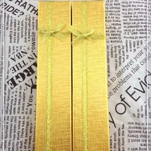 Стильная шкатулка для украшений оптом 24 шт./лот Золотая бумага подарочная коробка под Ожерелье Милые ювелирные изделия Дисплей коробки и упаковки футляр для браслета