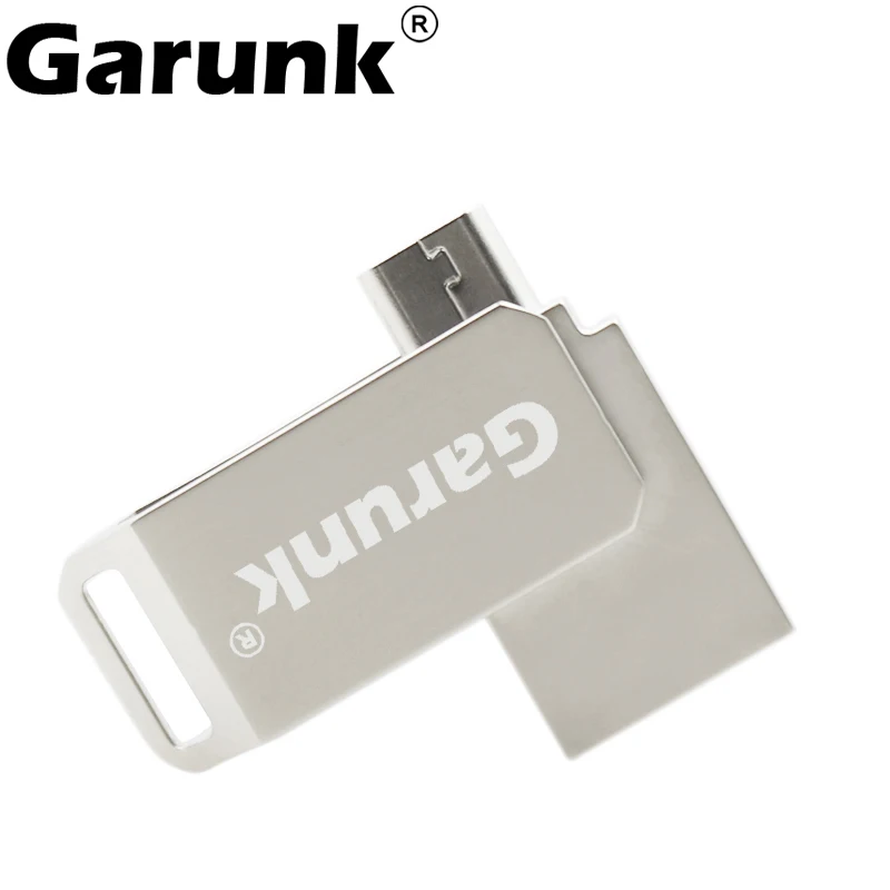 

Garunk MINI Metal Silver usb flash drive Custom LOGO 4G pen drive OTG 8G pendrive 16G 32G 64G key ring u disk memory usb 2.0