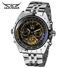 JARAGAR Men Luxury Brand Watch Stainless Steel Watches Tourbillion Automatic Mechanical Wristwatches Gift Box Relogio Releges