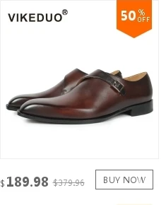 VIKEDUO/ г.; Лидер продаж; мужские туфли из натуральной кожи; свадебные офисные модельные туфли; коричневые туфли ручной работы на ремешке; повседневная обувь
