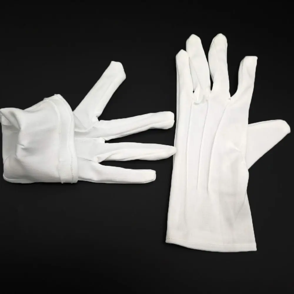 2PCS White Formal Gloves White Honor Guard Parade Santa Women Men Inspection ZH 