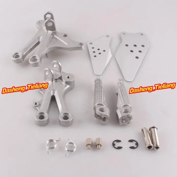 Aluminum Alloy Passenger Rear Foot Pegs Footrest Brackets for Kawasaki 04 05 NINJA ZX10R font b