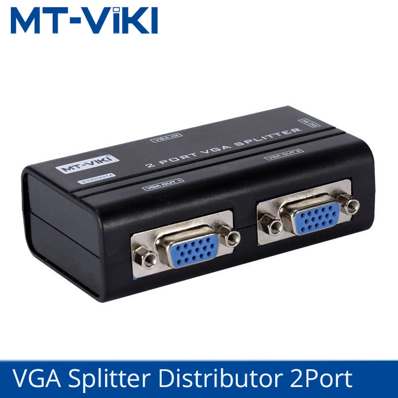 MT-VIKI VGA сплиттер 2 порта 1 в из USB KVM переключатель дисплей Дубликатор поделиться