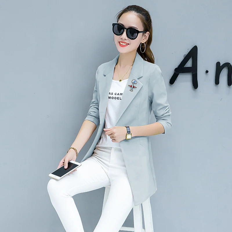 Blazer Feminino New Large Size S-3xl Spring Women Suit Jacket 2018 Autumn High Quality Slim Long-sleeved Lapel Female Xy076 