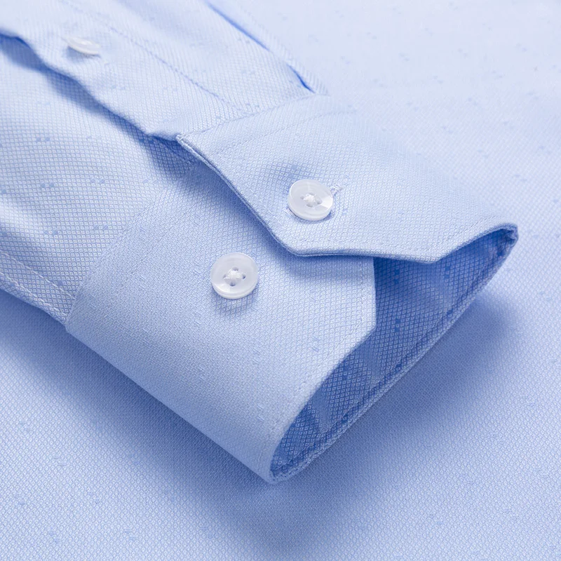 Чистый хлопок, брендовые высококачественные не железные официальные мужские рубашки с длинным рукавом, одноцветные/Полосатые деловые Офисная Рабочая Рубашка