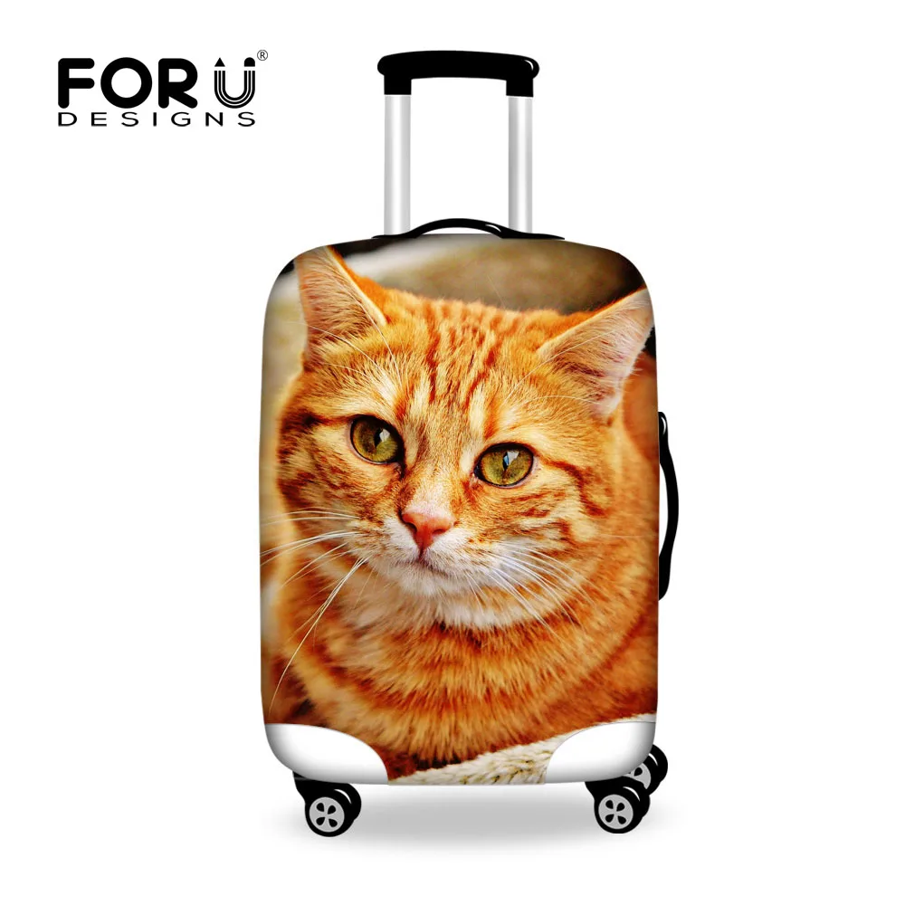 

FORUDESIGNS Cute Cat Luggage Protective Cover for 18-30 inch Case Elastic Travel Suitcase Carrier Bag Waterproof Cover Anti-Dust