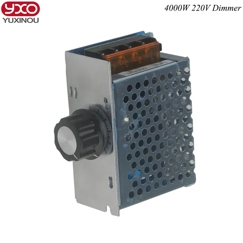 AC 220 В высокой мощности 4000 Вт Контроллер SCR Электронный вольт регулятор термостат Диммер scr контроль температуры