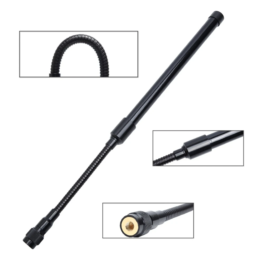 Рация ABBREE AR 148 SMA Male 144/430 МГц Двухдиапазонная тактическая антенна гусиная шея для