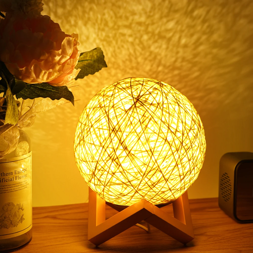 

Atmosphere LED Night Light Switch On/Off Table Bedside USB Moon Lamp Home Decor Starry Sky Wishing Nightlamp Child Creative Gift