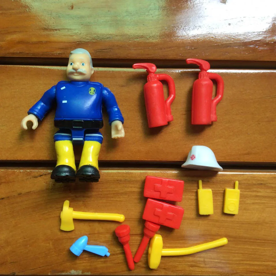 1Set with accessory fireman sam action PVC Figure toy
