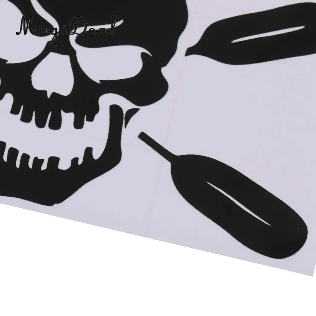 MagiDeal Waterproof Skull Vinyl Decal Sticker for Truck Door Kayak Canoe Cars Windows Wall Bike Guitars Rowing Boat Sticker Acce