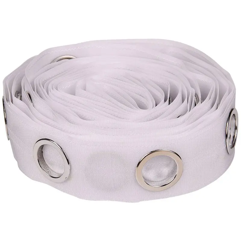 

Practical 5M Eyelet Curtain Tape 25 Rings Accessories Sewing Sliver Curtains Blinds New