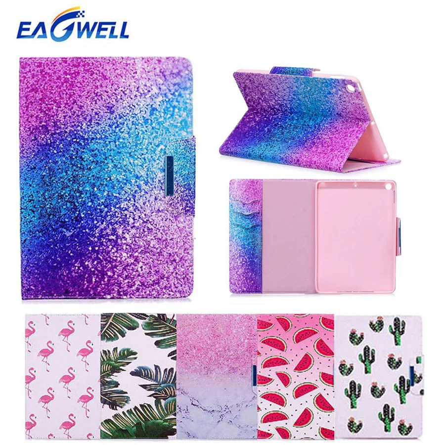

Painted Pu Leather Case For iPad 9.7'' 2017 2018 for iPad 5th iPad 6th Tablet Smart Cover Sleep/Wake Up Flip Case Stand Cover