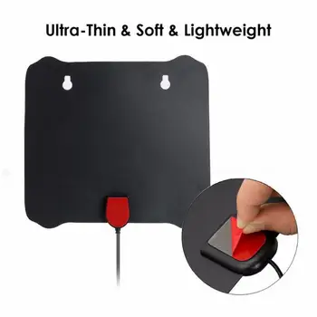 

200 Mile Thin Flat Antenna Indoor Digital TV Antenna HD TV HDTV 1080P 4K DTV Sky Link TV Antenna d25