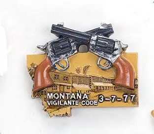 

Montana Vigilante Code tour memorabilia refrigerator stickers