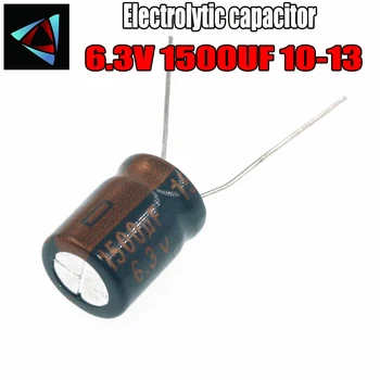 

8PCS Higt quality 6.3V 1500UF 10-13mm 1500UF 6.3V 10*13 Electrolytic capacitor