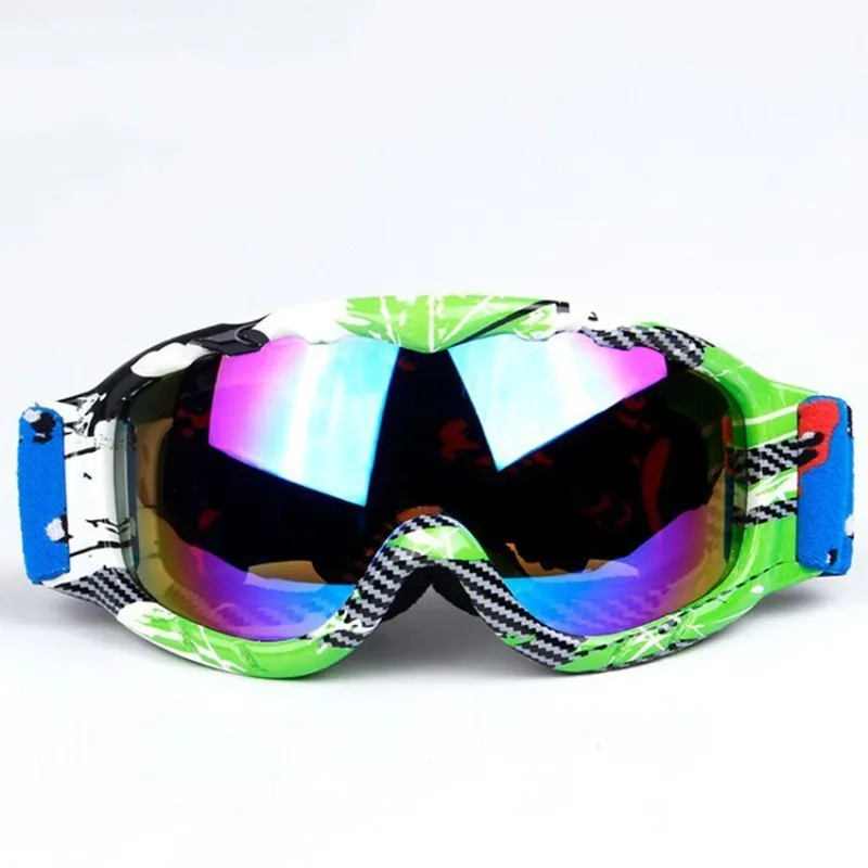 Детские зимние уличные катание на сноуборде и лыжах однослойные цвета принт стаканов для девочек мальчиков Катание на коньках защита глаз защитные очки