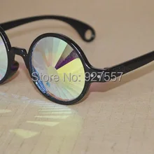 Очки калейдоскопа в черной оправе со стеклянными линзами sprial