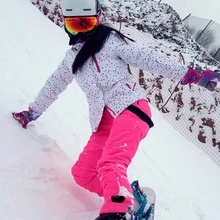 Зимний лыжный костюм для женщин, ветронепроницаемый, водонепроницаемый, для спорта на открытом воздухе, лыжная куртка и брюки, костюм, комплекты, спортивная куртка, брюки, сноуборд, костюмы