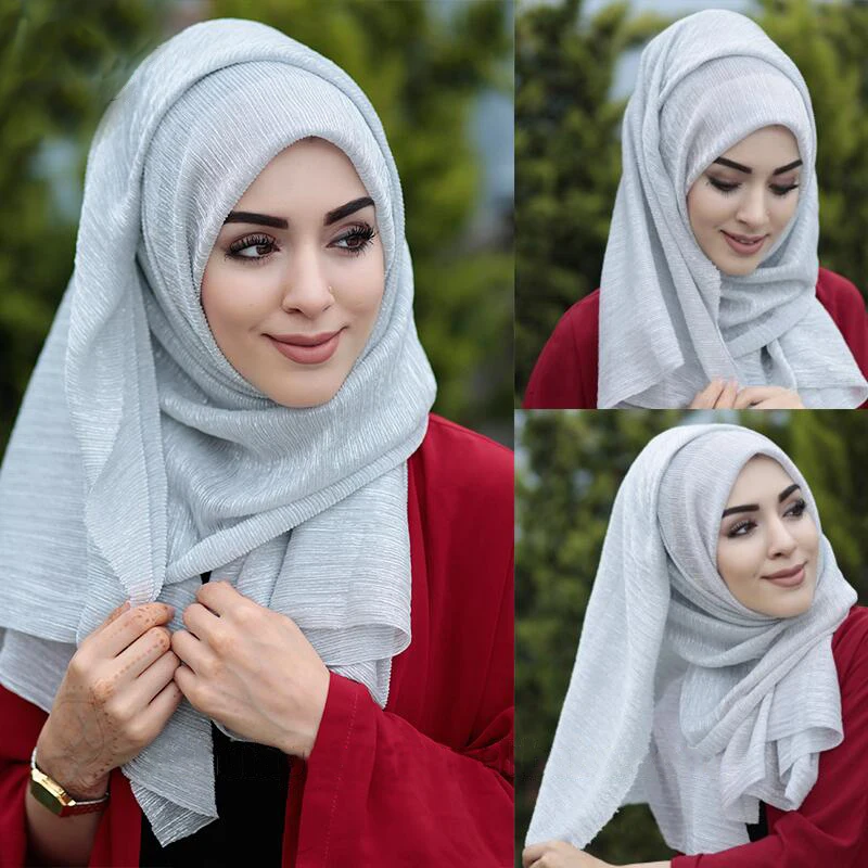 

75*180CM Muslim Woman Hijab Scarf Long Soft Arab Headscarf Turban foulard Full Cover Cap Islamic Instant Wrap Shawl Head Scarves