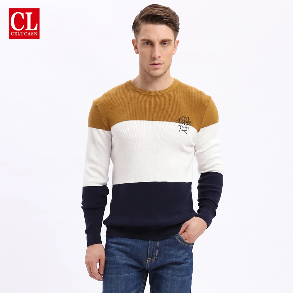 Celucasn 2018 New Mens Pullovers Sweaters Autumn Wear