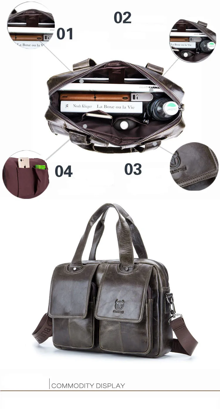Фирменный мужской портфель из натуральной кожи, сумка-мессенджер, деловые сумки для ноутбука, сумки через плечо для документов, Мужская винтажная сумка для компьютера