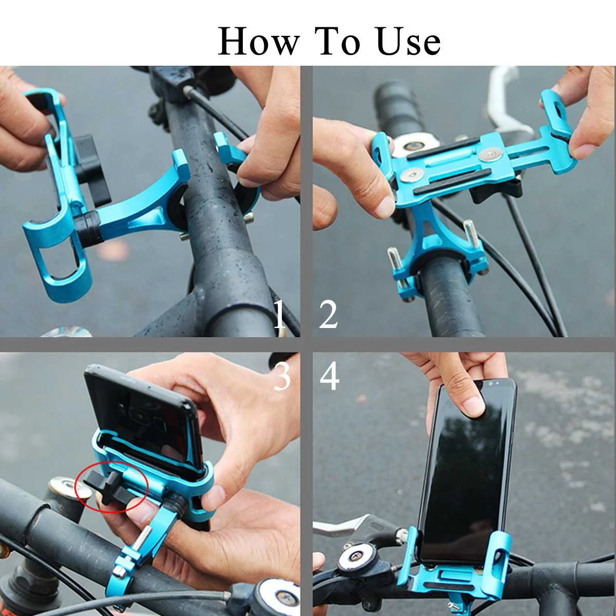 Универсальный велосипед Байк держатель для телефона алюминиевый мотоцикл телефон клип для электрический скутер Xiaomi руль кронштейн для коляски