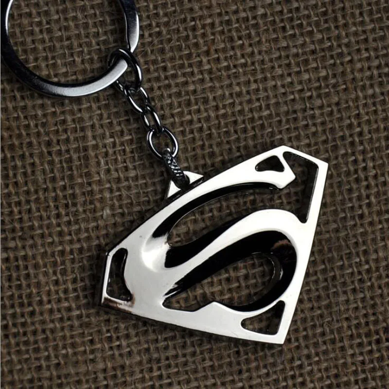 10 шт./лот модные ювелирные изделия Супермен Брелоки Брелок супергерой логотип БЭТМЭН брелоки Подарочный держатель для ключей для мужских автомобилей украшения - Цвет: B