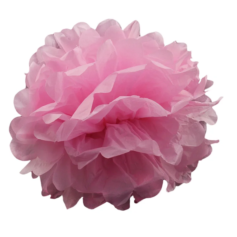 5 шт./упак. 6 дюймов, 8 дюймов, 10 дюймов черный, красный тканевый Бумага помпонами для маленьких принцесс для маленьких мальчиков День рождения Свадебная вечеринка украшения - Цвет: Pink