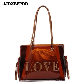 

Women PVC clear bag satchel bag Fashion Transparent Shoulder Crossbody Bags Ladies Messenger Casual Shopping Big Handbags