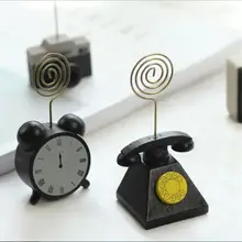 1 шт. кавайный винтажный деревянный стол с зажимом для заметок, для дома или офиса, декоративные подставки для свадебной вечеринки