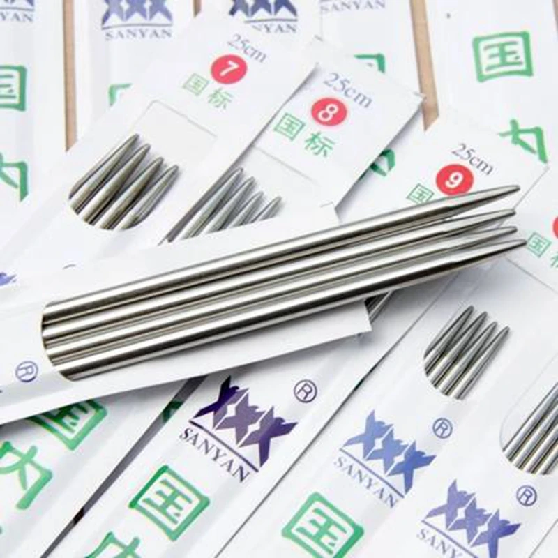 Вязальные спицы 11 размеров 10/25 см из нержавеющей стали | Дом и сад