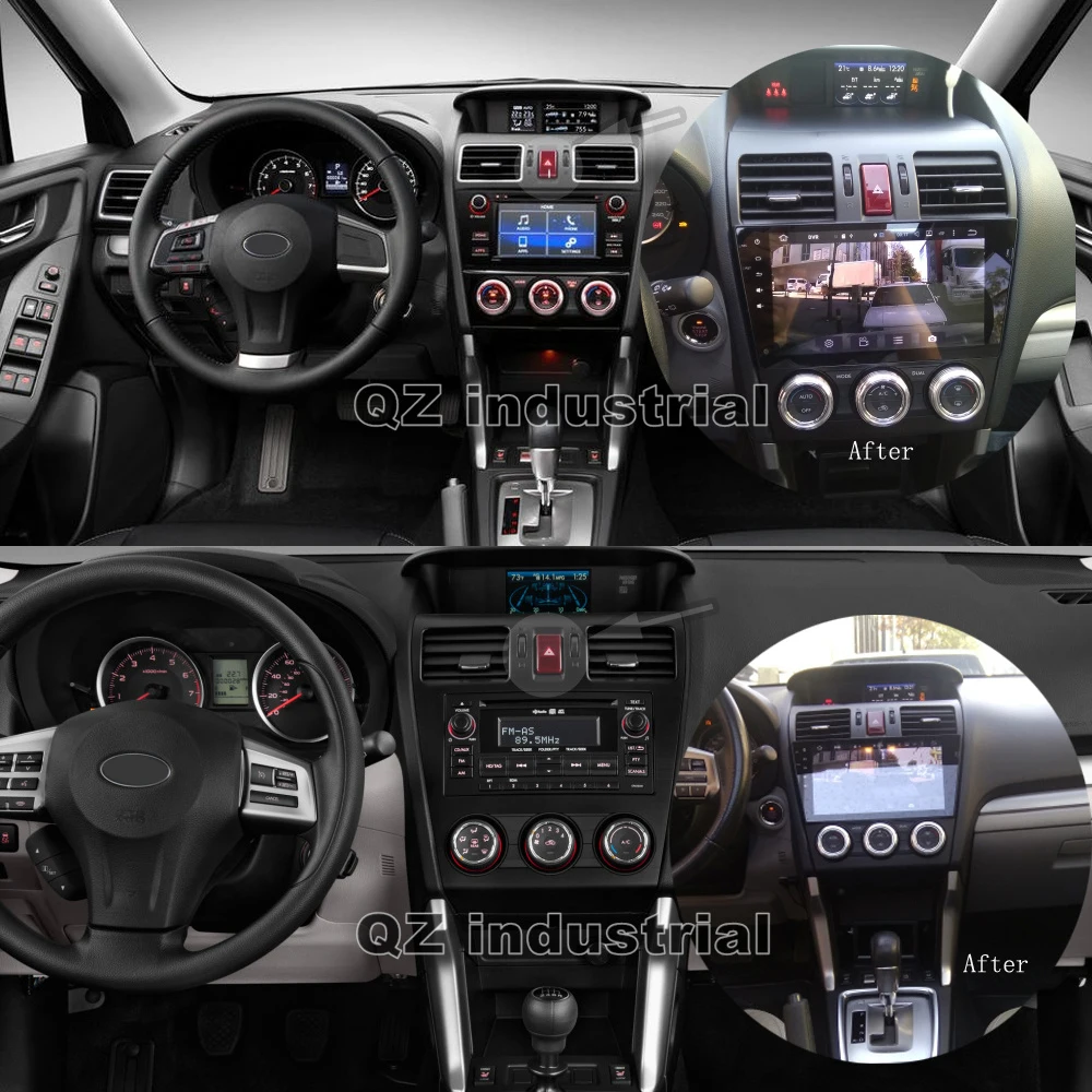 Clearance QZ Industrial HD 9inch Android 8.1 T3 for Subaru WRX Forester 2014-2016 Car DVD Player with Canbus GPS 3G 4G Radio Navi WIFI RDS 5