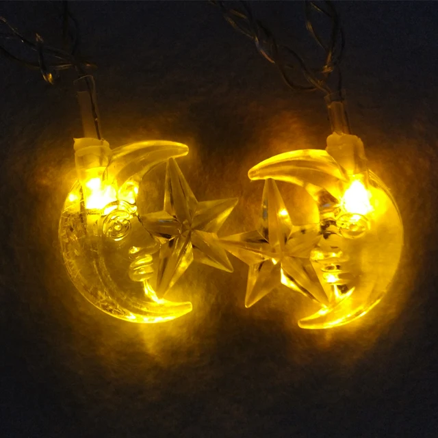 online shop 5m moon star garland led christmas lights decoration led christmas pictures