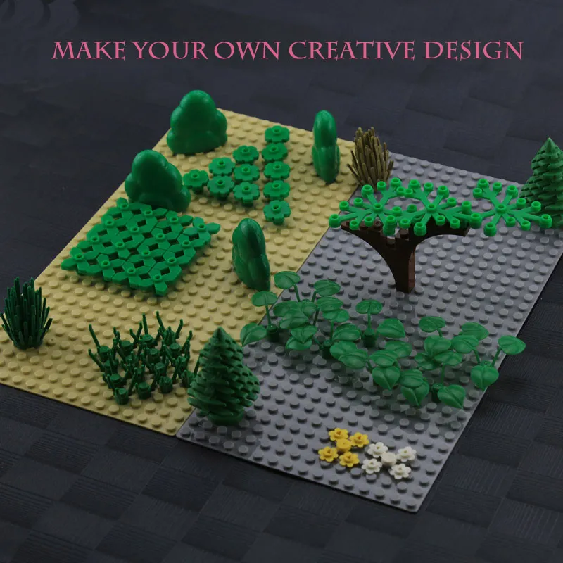 

10 Styles DIY Plants Building Blocks Compatible With Tree Trunks Bricks MOC Blocks Educational Brick Assemble Particles