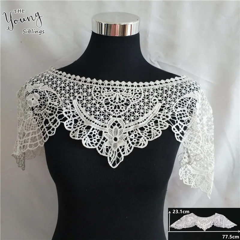

Knitted Lace Collar Embroidery Hollowed-Out Shawl Jacket Women'S Clothing Sewing Lace Neckline Fabric DIY Craft Sewing Supplies