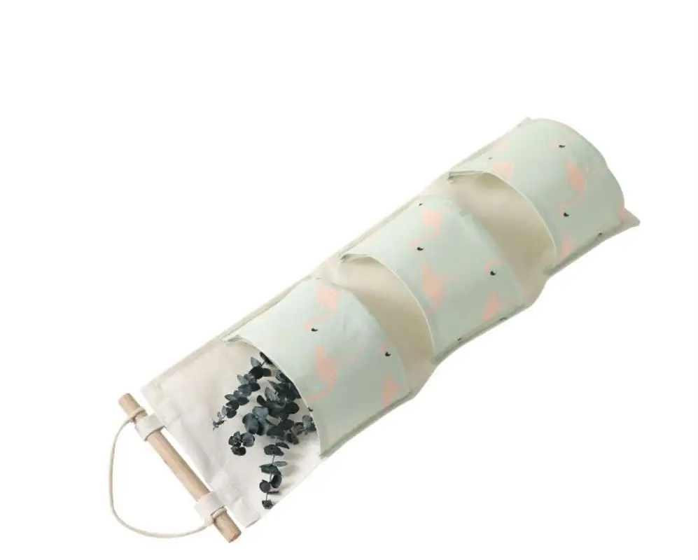 JX-LCLYL Cartoon cotton three layer hanging debris storage hanging pocket storage bag