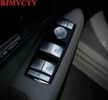 

BJMYCYY 14PCS/SET Car window lifting switch ABS sequins for Tesla MODEL S MODEL X