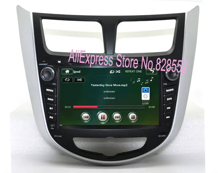 Discount Free Shipping Two Din 7 Inch Car DVD Player For HYUNDAI/Verna/I25/Solaris With GPS Radio Bluetooth IPOD TV Free Maps 1