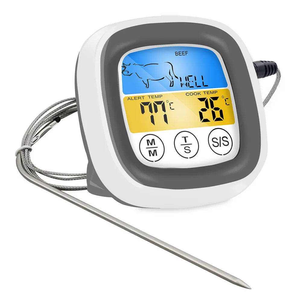 

Kitchen Barbecue With Probe Cooking Timer Magnetic Digital Food Meat Thermometer Baking Screen