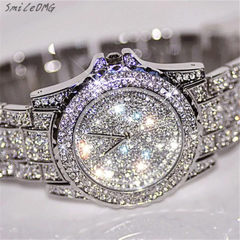 SmileOMG Luxury women watches rhinestone ceramic crystal Quartz watches Lady Dress Watch