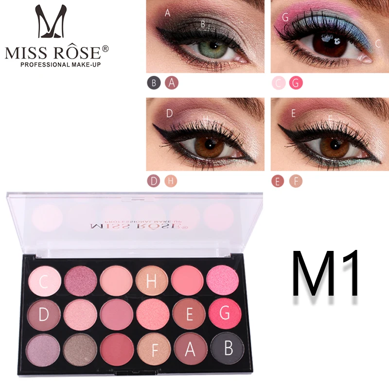 

lipstick set miss rose 4 types of 18 color pearl matte eyeshadow Professional make-up multi-color color eyeshadow tray