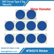 10 шт. 13,56 МГц NTAG215 этикетка NFC Наклейка NTAG215 бирка для бирки с цветной печатью
