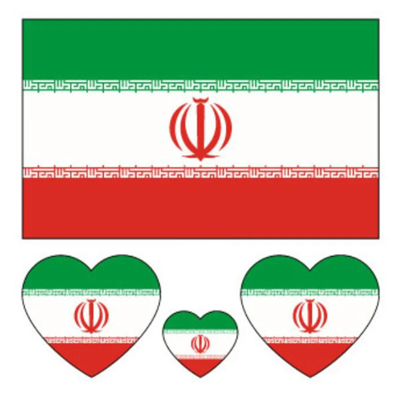 

200pcs/lot Russia Soccer Football Iran Football Fans National flag tattoo sticker Face stickers Environmental