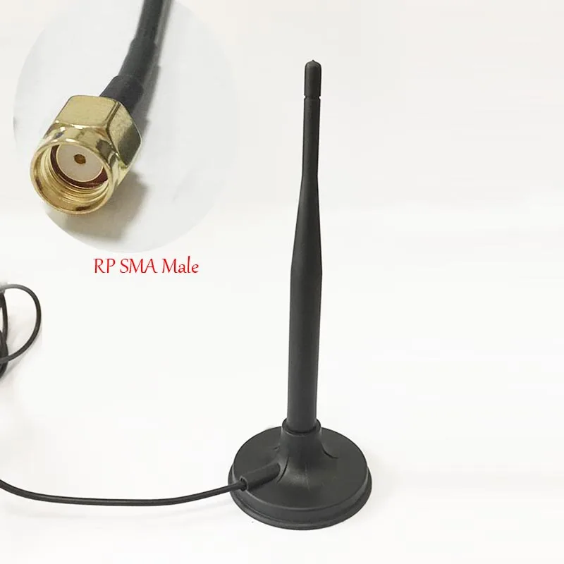 10 шт. DexMRtiC 2,4 ГГц 6dbi антенна wifi Магнитная bse с 1,2 м удлинитель RP SMA разъем штекер Wi-Fi антенны
