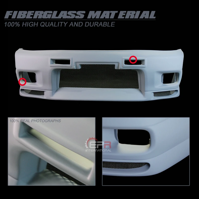 

FRP Front Bumper For Nissan Skyline R33 2Dr GTS R Style Glass Fiber Front Bumper Body Kit Trim Tuning For R33 Skyline Racing